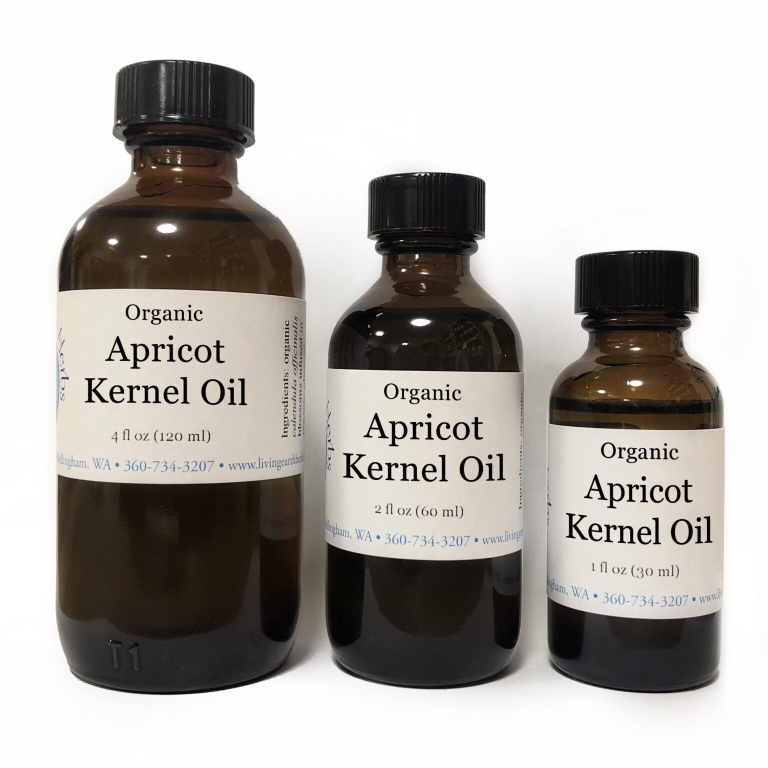Apricot Kernel Oil, Organic Living Earth Herbs Organic Bulk Herbs