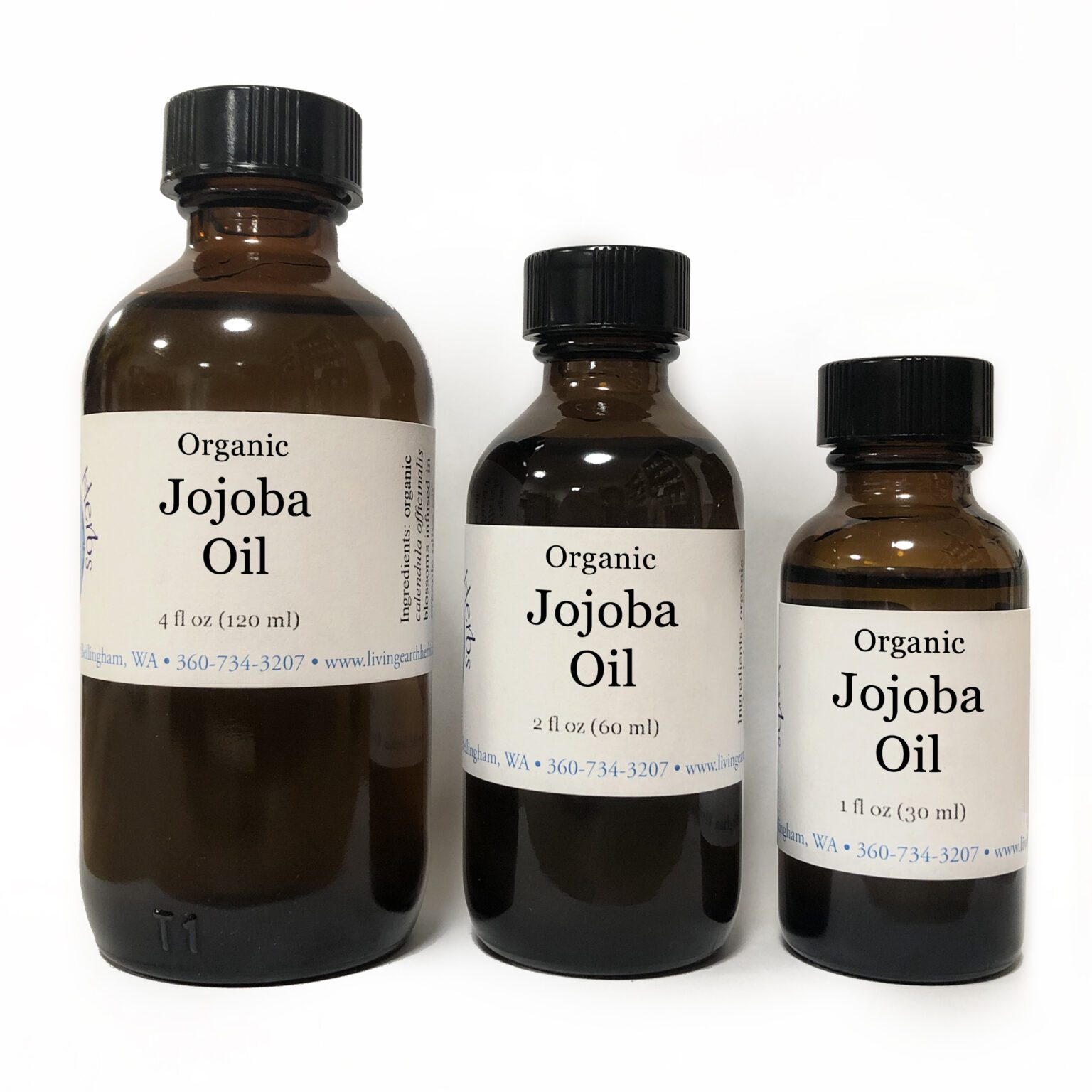 Jojoba Oil, Organic Living Earth Herbs Organic Bulk Herbs